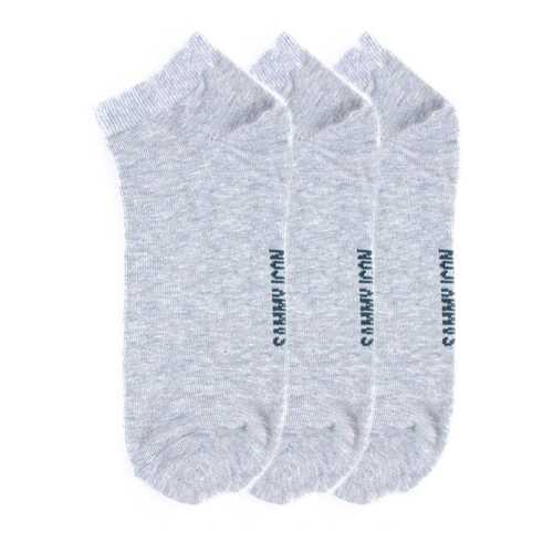 Комплект однотонных носков Sammy Icon Ankle Solid - 3 Pair Set - Grey в Пальметта