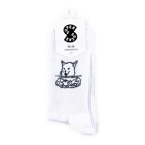 Носки Super Socks Кот Мем белые 35-40 в Пальметта